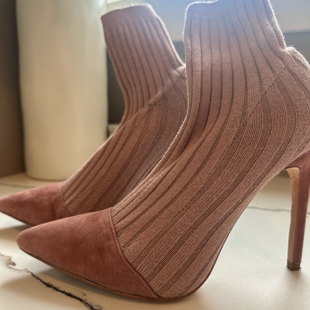 Revolve RAYE Pink Ankle Boots